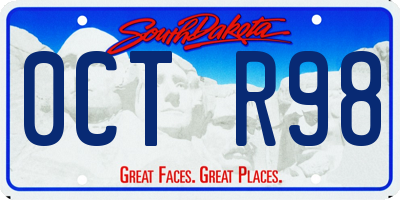 SD license plate 0CTR98
