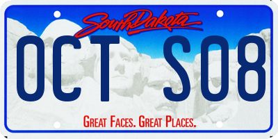 SD license plate 0CTS08