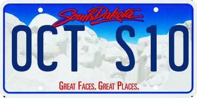 SD license plate 0CTS10