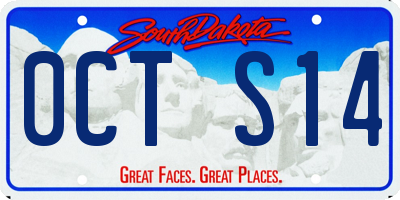 SD license plate 0CTS14
