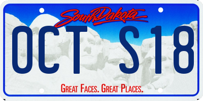 SD license plate 0CTS18