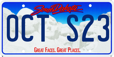 SD license plate 0CTS23