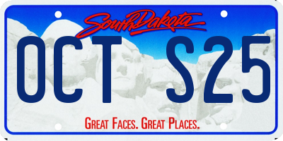 SD license plate 0CTS25