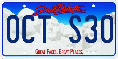 SD license plate 0CTS30