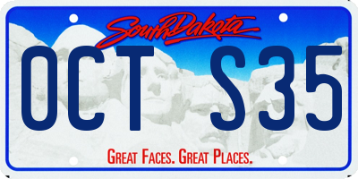 SD license plate 0CTS35