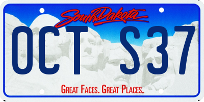 SD license plate 0CTS37