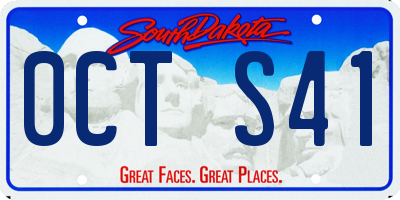 SD license plate 0CTS41