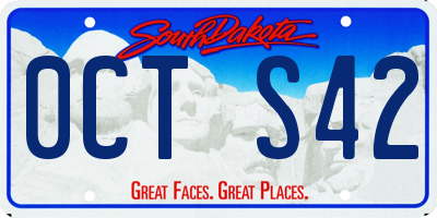 SD license plate 0CTS42