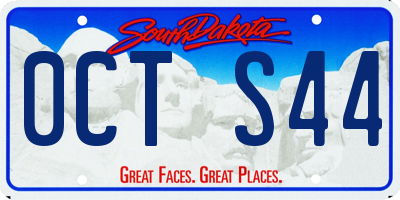 SD license plate 0CTS44