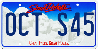 SD license plate 0CTS45
