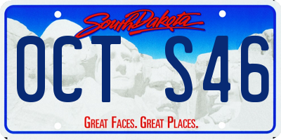 SD license plate 0CTS46