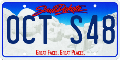 SD license plate 0CTS48