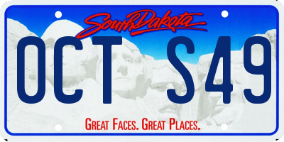 SD license plate 0CTS49