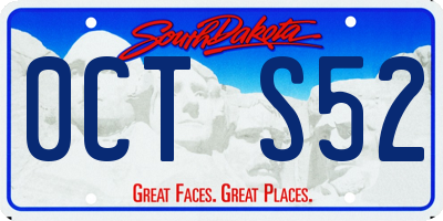 SD license plate 0CTS52