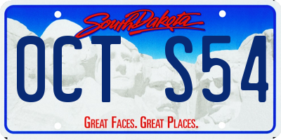 SD license plate 0CTS54
