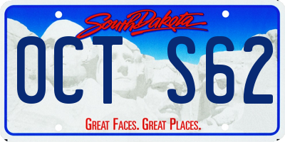 SD license plate 0CTS62