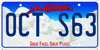 SD license plate 0CTS63