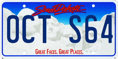 SD license plate 0CTS64