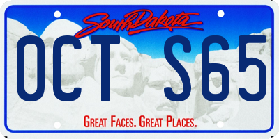 SD license plate 0CTS65