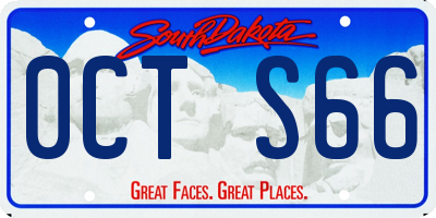 SD license plate 0CTS66