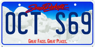 SD license plate 0CTS69