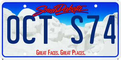 SD license plate 0CTS74