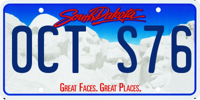 SD license plate 0CTS76