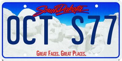 SD license plate 0CTS77