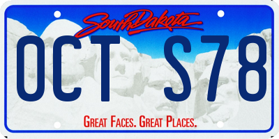 SD license plate 0CTS78