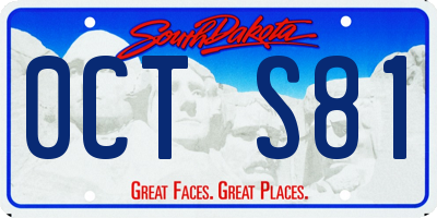 SD license plate 0CTS81