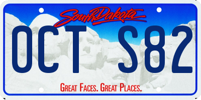 SD license plate 0CTS82