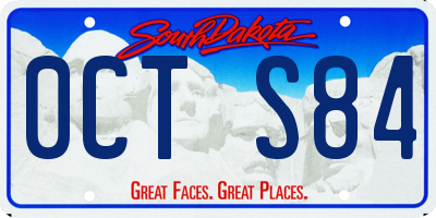 SD license plate 0CTS84