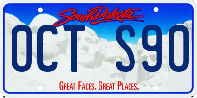 SD license plate 0CTS90