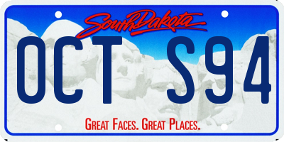 SD license plate 0CTS94