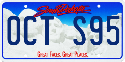 SD license plate 0CTS95