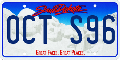 SD license plate 0CTS96