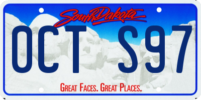 SD license plate 0CTS97