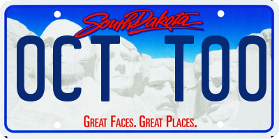 SD license plate 0CTT00