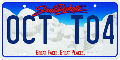 SD license plate 0CTT04