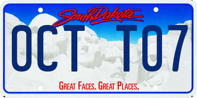 SD license plate 0CTT07
