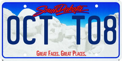 SD license plate 0CTT08