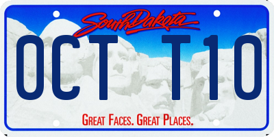 SD license plate 0CTT10
