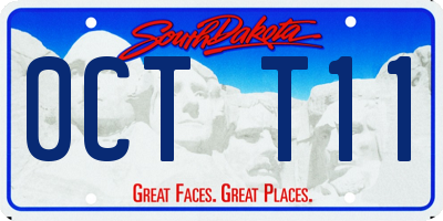 SD license plate 0CTT11