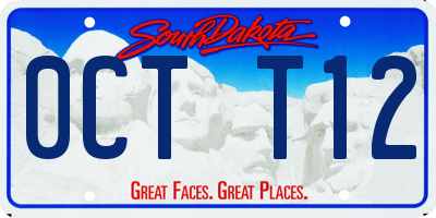 SD license plate 0CTT12