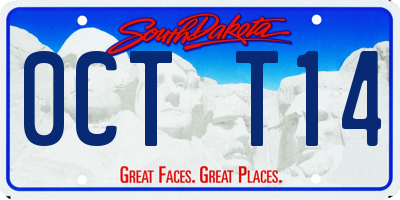 SD license plate 0CTT14