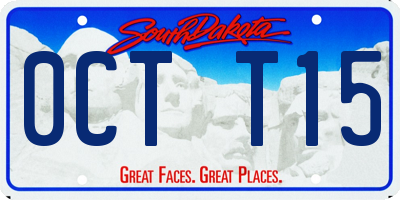 SD license plate 0CTT15