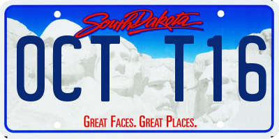 SD license plate 0CTT16