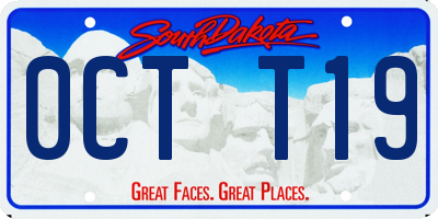 SD license plate 0CTT19