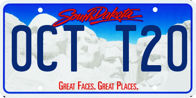 SD license plate 0CTT20