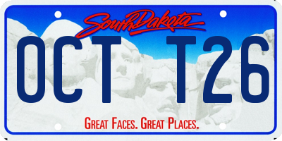 SD license plate 0CTT26